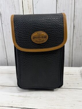 Women’s VTG 90s black and brown Rugged Outback Crossbody Bag Wallet rectangle
